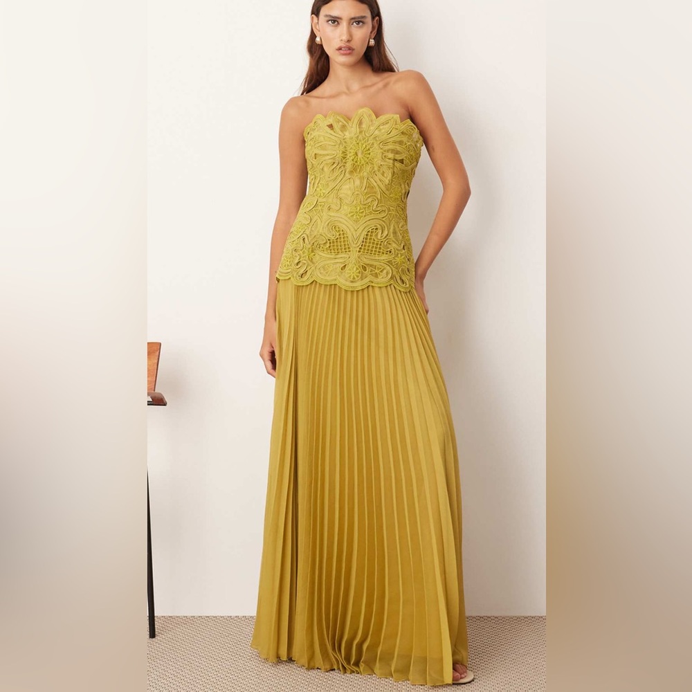 ASOS Olive Green Lace Maxi Dress